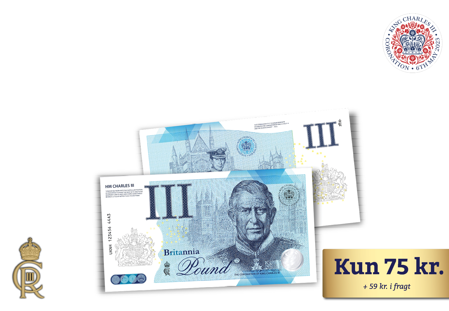 King Charles lll erindringsseddel