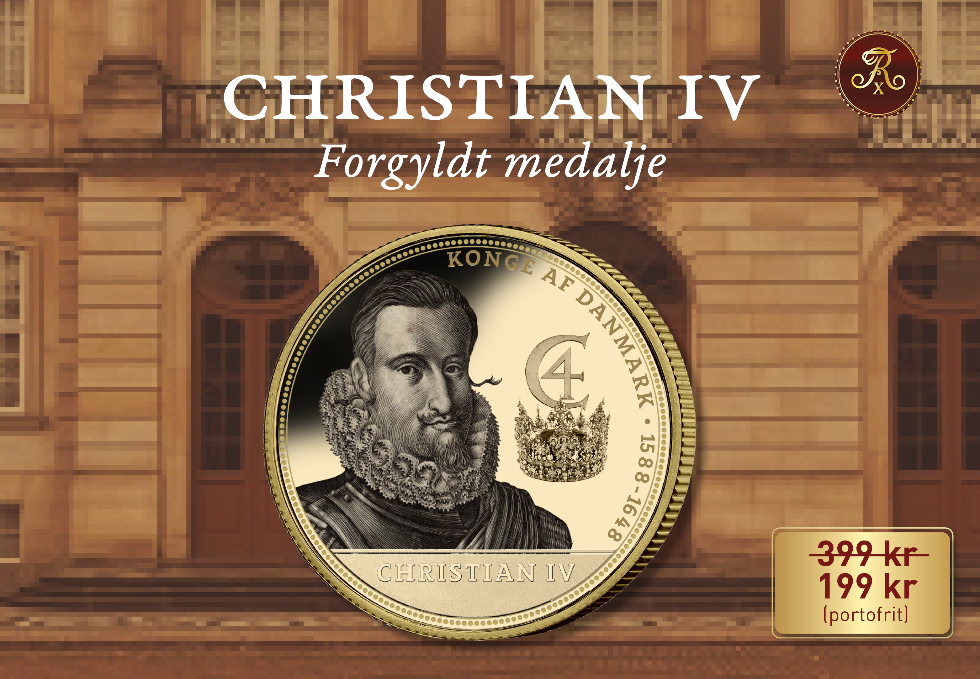Christian IV - forgyldt medalje