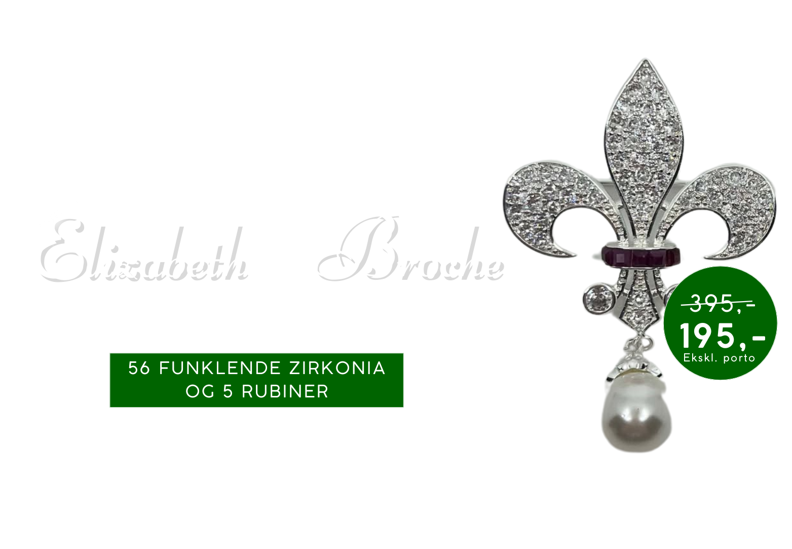 Eksklusiv Elizabeth II replica broche 